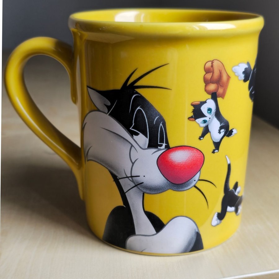 Gul Mugg Looney Tunes 1999 Sylvester The Cat