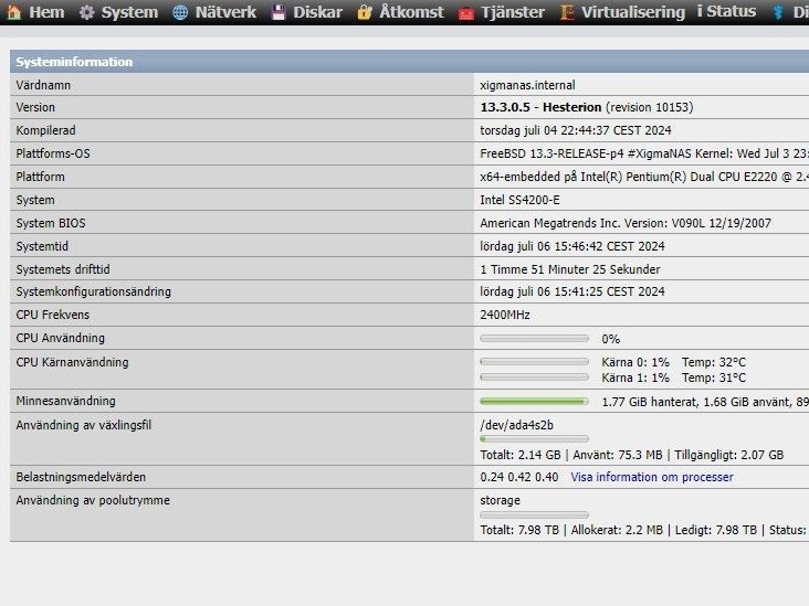 8TB Fujitsu XigmaNAS | Media-NAS | Backup | 4-disk | Windows/Mac | 1:-!!
