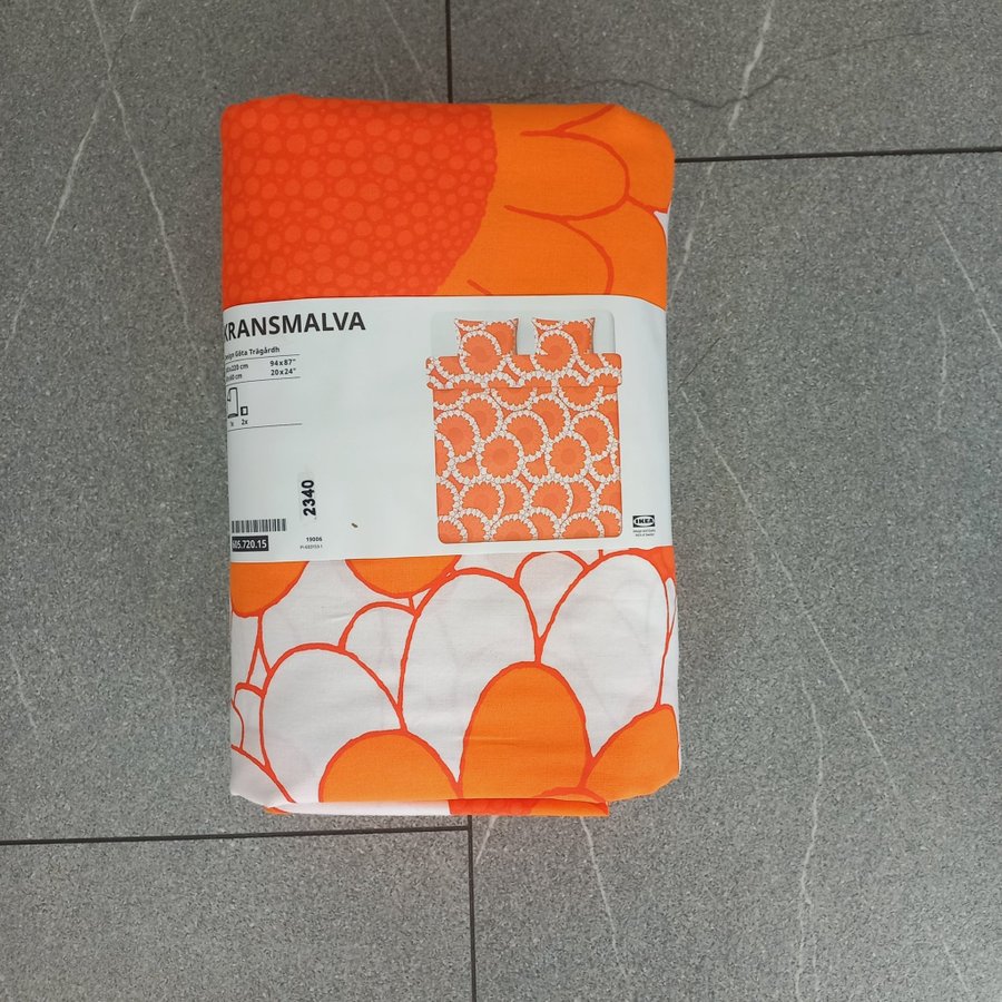 Göta Trägårdh Majsol Kransmalva IKEA! Påslakan 2 Örngott Orange Bomull