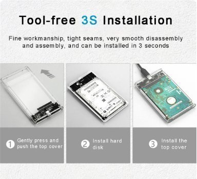 USB 30 HDD-hölje 25-tums SATA SSD-hårddiskfodral