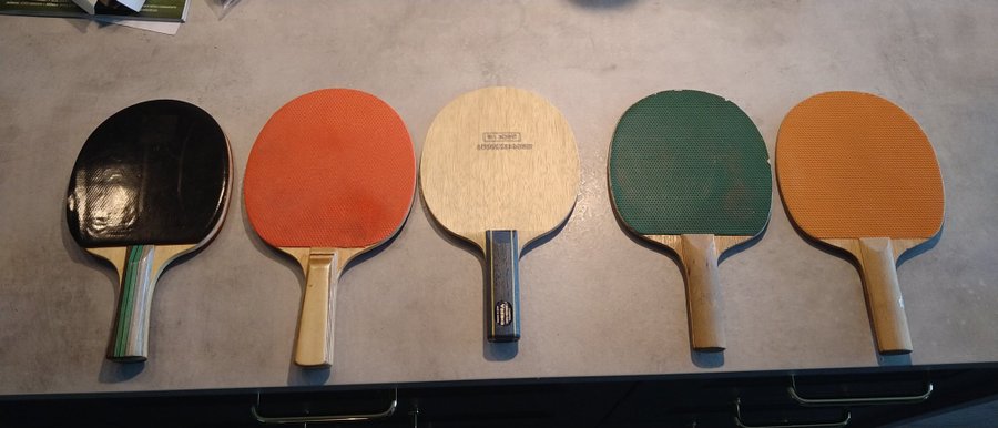 Pingisracket - Yasaka Falk W 7 - 5 stycken - Vintage - Retro - Montana