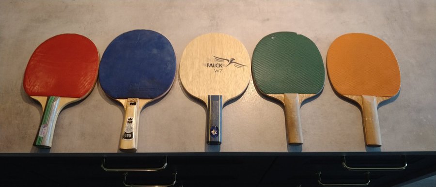 Pingisracket - Yasaka Falk W 7 - 5 stycken - Vintage - Retro - Montana