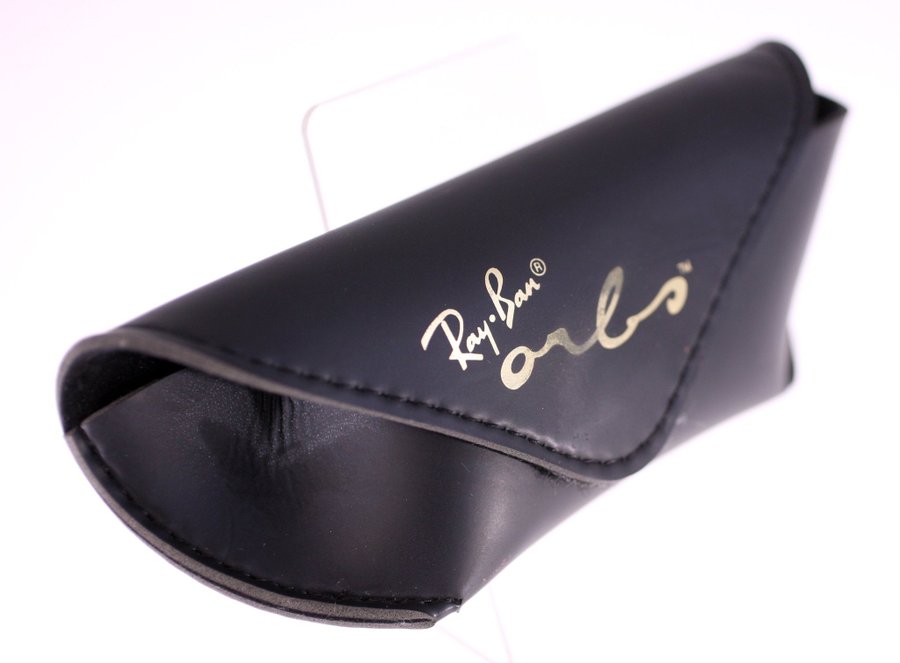 Ray-Ban Orbs Bausch  Lomb black leather sunglasses case-circa 1980s-Weight 40g