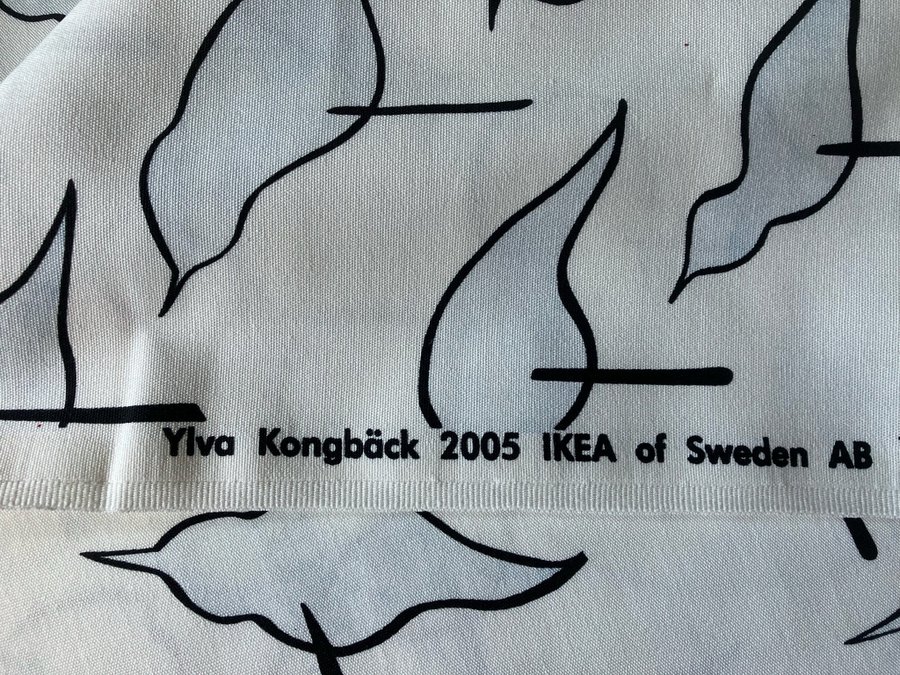 Ikea oanvänt tyg design Ylva Kongbäck 2005 Längd 3 m och bredd 150 cm