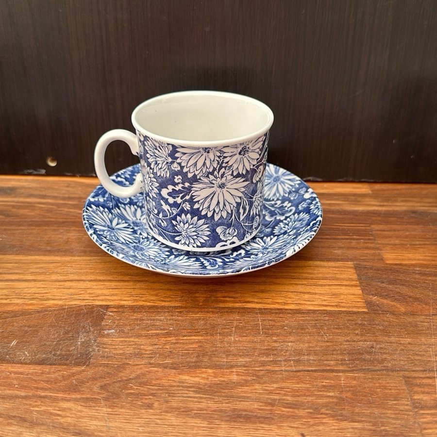 KAFFEKOPPAR MED FAT 6 STYCK GEORGIA IRONSTONE STAFFORDSHIRE ENGLAND WNMELLOR