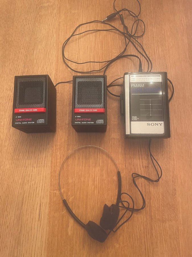 Komplett Sony Walkman med extra högtalare