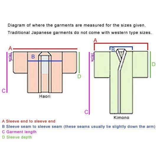 Oanvänt äkta kimono sommar jacka "HAORI" svart/rödvin transparent Japan