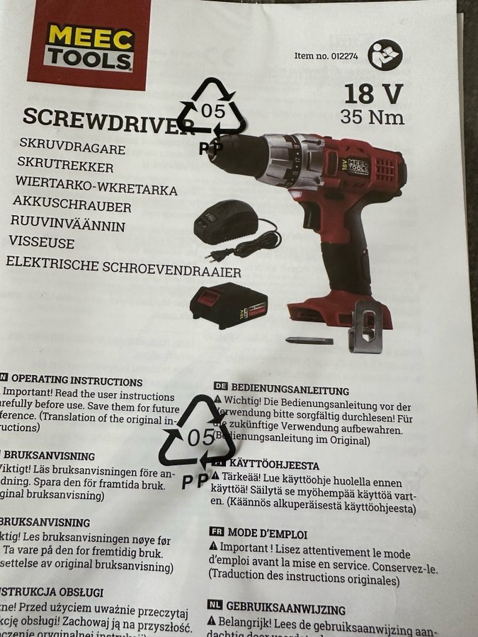 Meec Tools 18V Slagskruvdragare(utan laddare och batteri)