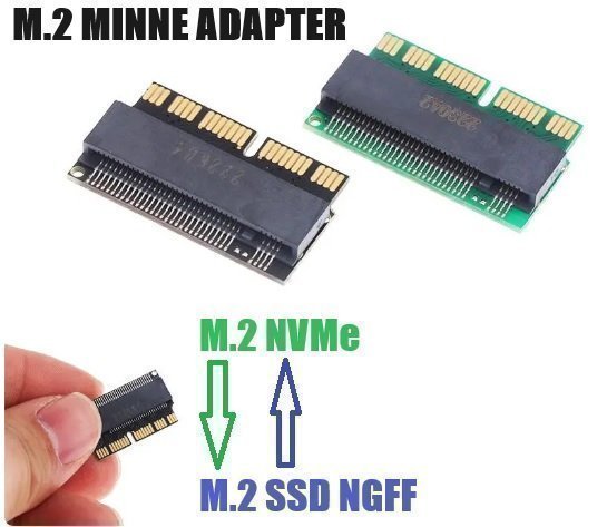 M2 NVMe PCIe SSD Adapter för MacBook Pro/Air M2 NGFF APPLE SSD