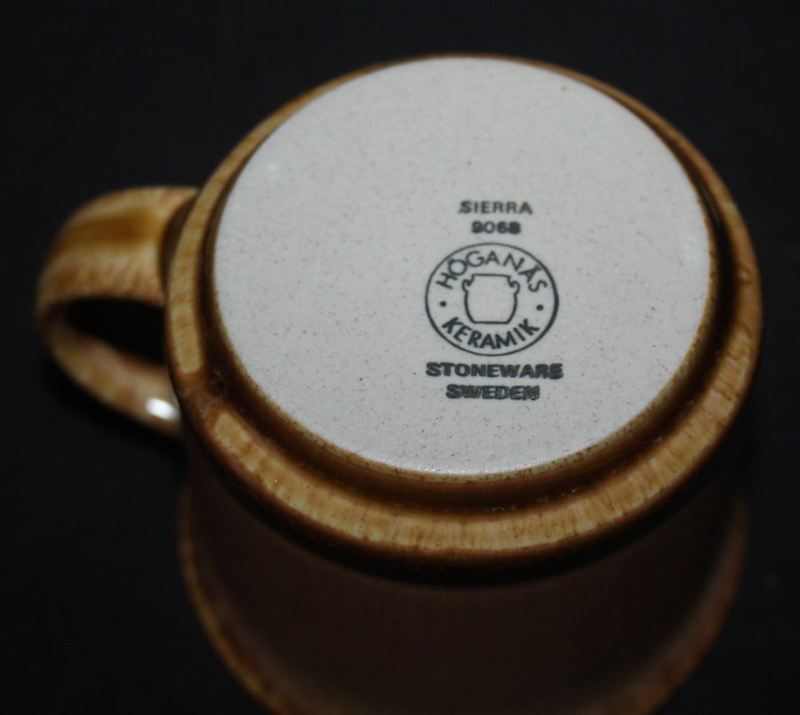 4 st Höganäs Sierra AJ Kaffe koppas med fat Stämplad Retro
