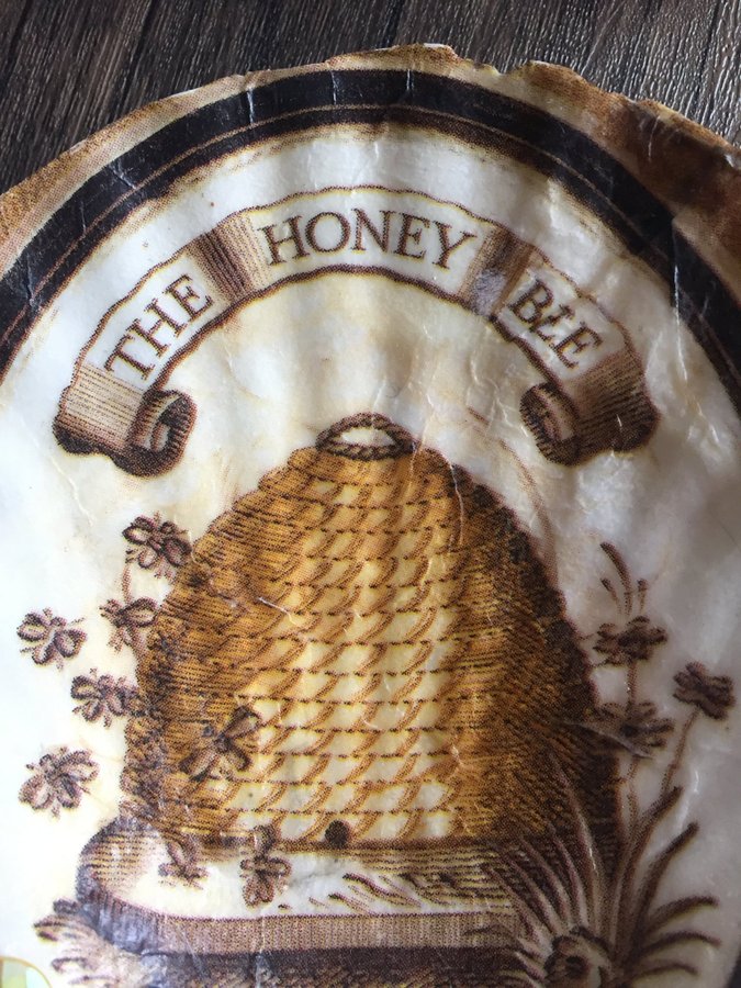 Snäcka fat honung honey bee shabby chic Unik!