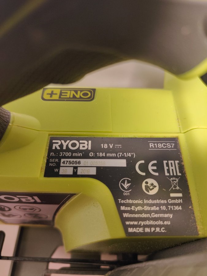 Ryobi RWSL1801 cirkelsåg