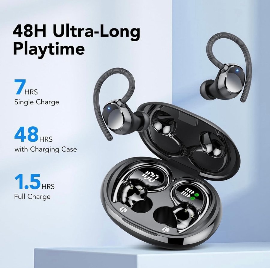 Bluetooth-hörlurar sport in-ear-hörlurar trådlös Bluetooth 53 60 timmars spel