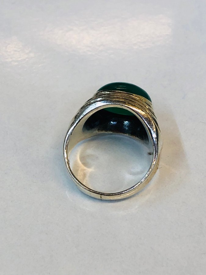 Svensk design silver ring med agat sten