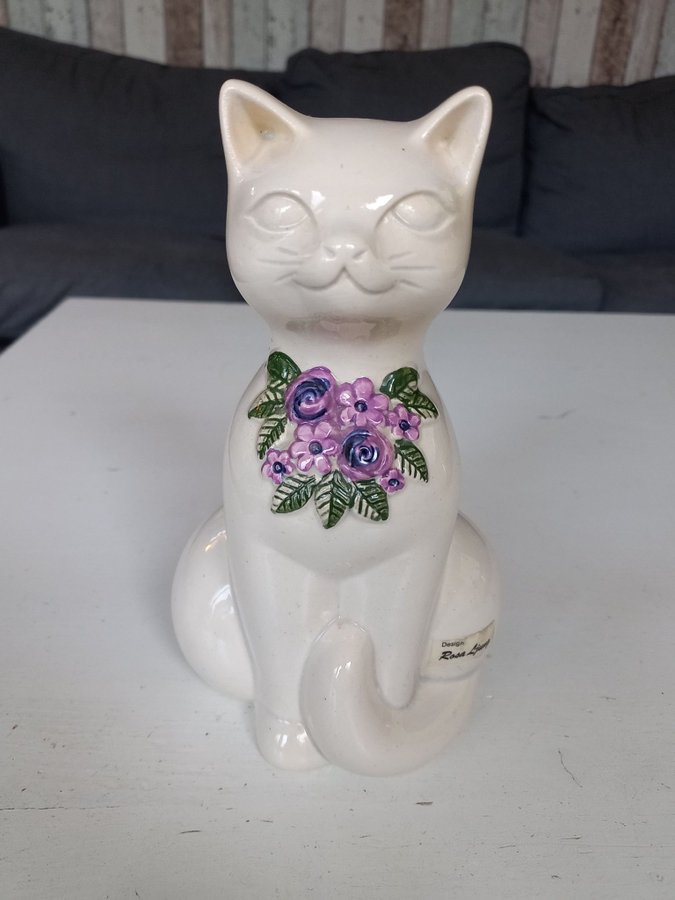 Retro KATT ROSA LJUNG lila blommor