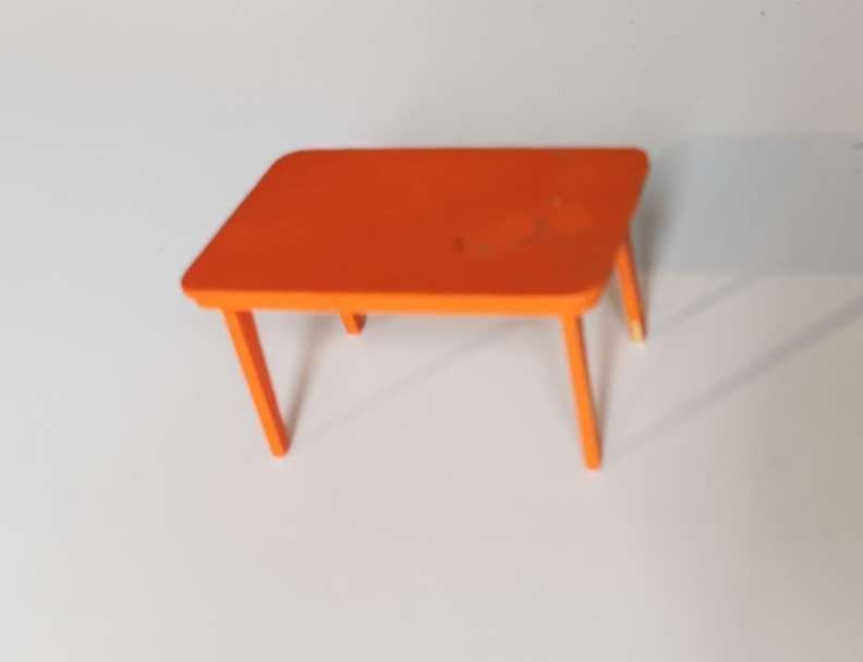 Lundby original spisebord Orangerødt Dukkehusmøbler Lundby dukkehus