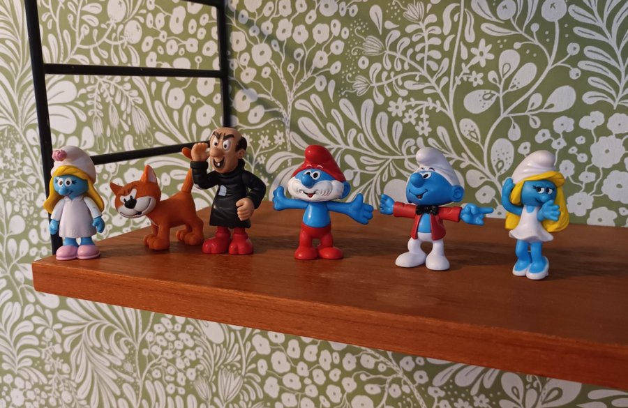 Smurfarna figurer Peyo Gargamel Asrael Katten Smurfan Gammelsmurfen