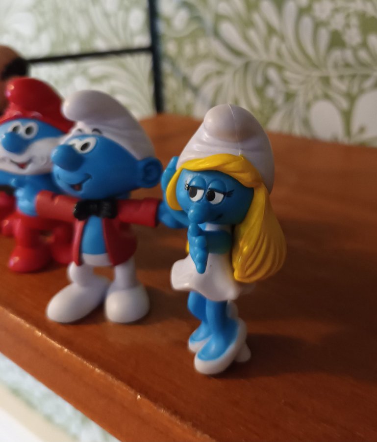 Smurfarna figurer Peyo Gargamel Asrael Katten Smurfan Gammelsmurfen