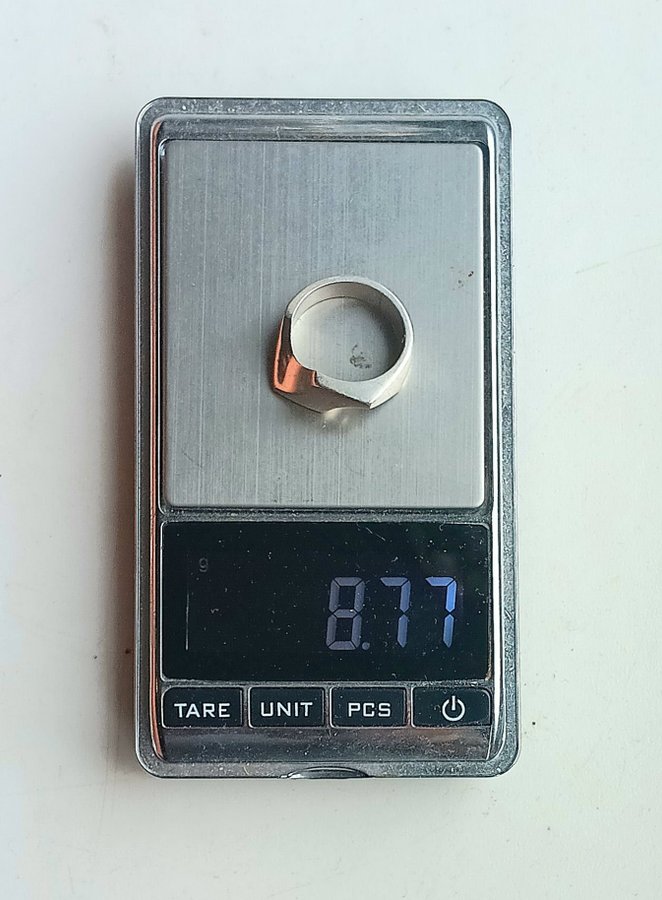 Vacker Unisex Ring Sterling Silver (Klackring) 17¾m Ø 877 GRAM!! Toppskick!!