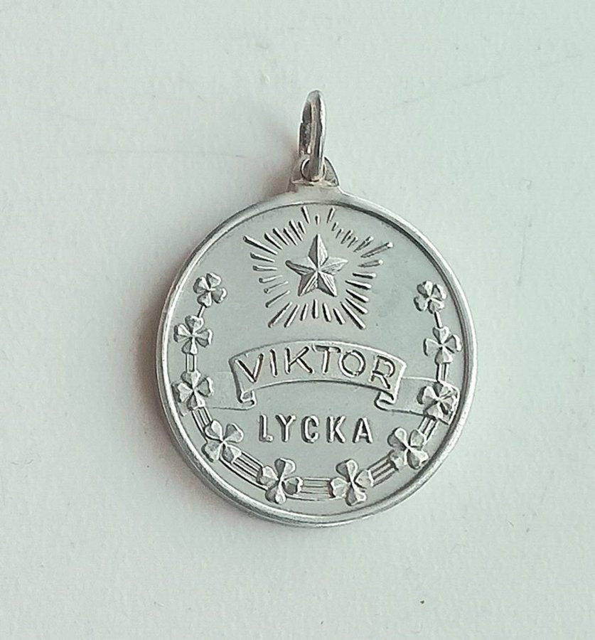 Hänge Lyckoslant Fyrklöver Sterling Silver 28cm 5 GRAM!! Toppskick!! 1987