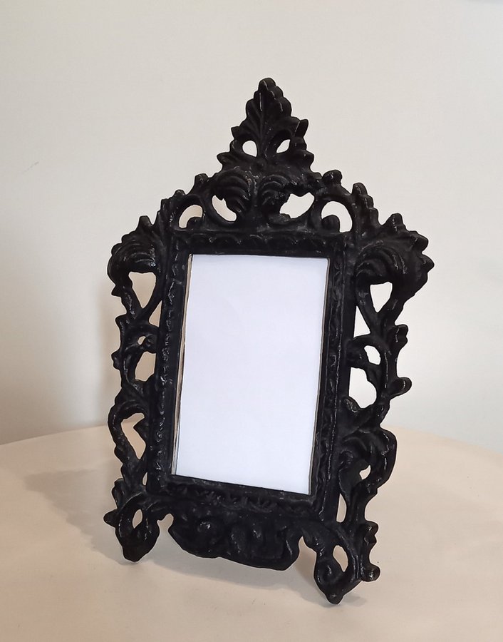 Antique cast iron foto frame / mirror stand / fotoram spegelram gjutjärn 15 kg
