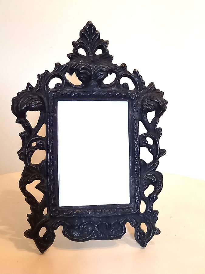 Antique cast iron foto frame / mirror stand / fotoram spegelram gjutjärn 15 kg
