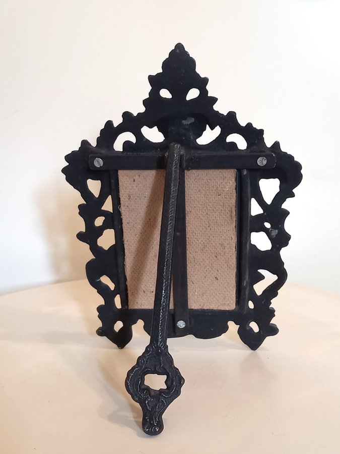 Antique cast iron foto frame / mirror stand / fotoram spegelram gjutjärn 15 kg