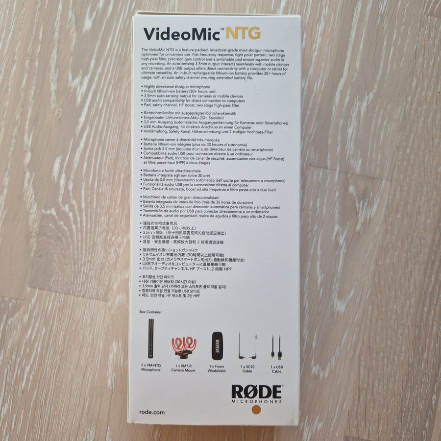 VideoMic NTG + Dead cat + iPhone-kabel(SC15)