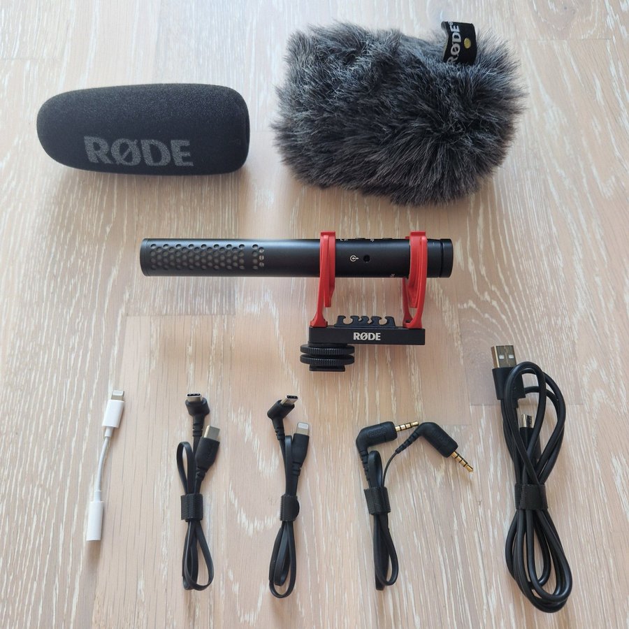 VideoMic NTG + Dead cat + iPhone-kabel(SC15)