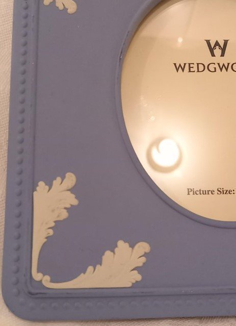 Wedgwood blue (lavender) jasperware unique RARE vintage ceramic photo frame