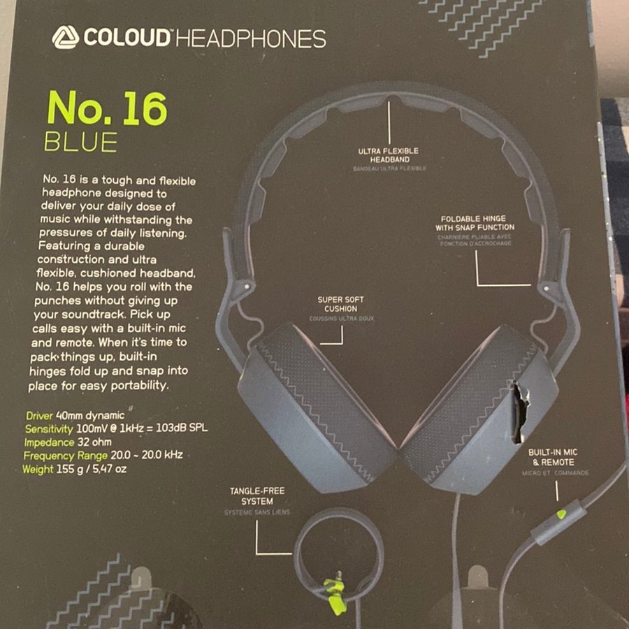 Coloud The No 16 Blue On-Ear Headphones