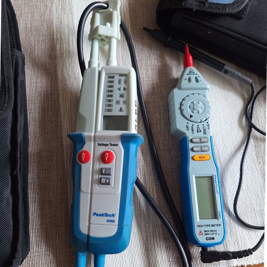 2 Digitala MULTIMETER Peak Teck 1096 och Peak Teck 1080som Ny!