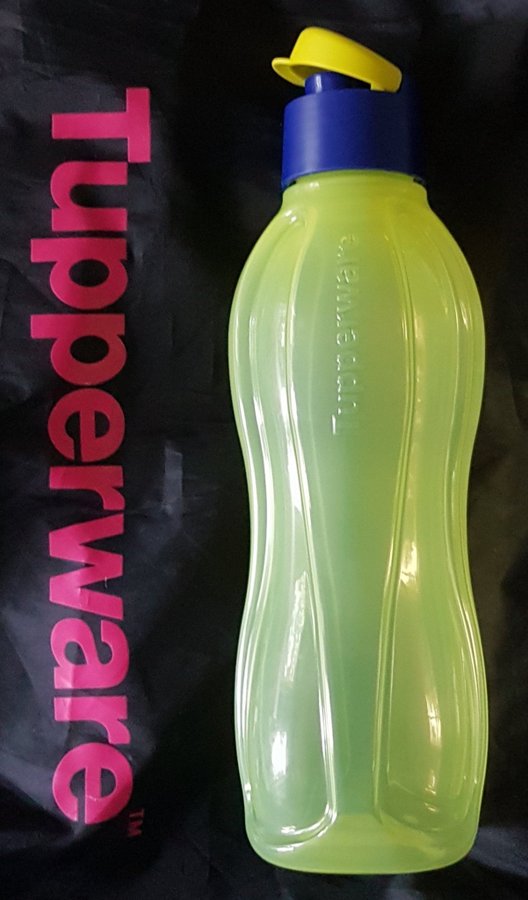 NY EcoPure flaska 75dl Drickpip Tupperware miljövänlig SPARA ta med kranvatten