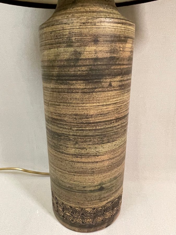 Bordslampa i keramik Guldkroken Hjo 1900-talets andra hälft