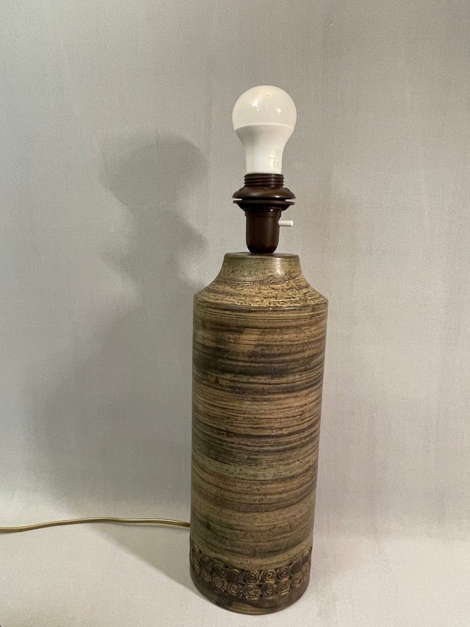 Bordslampa i keramik Guldkroken Hjo 1900-talets andra hälft