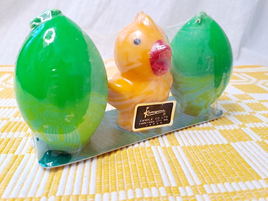 NY Påsk prydnadsljus ljus Japan ägg kyckling prydnad inredning påskpynt grön