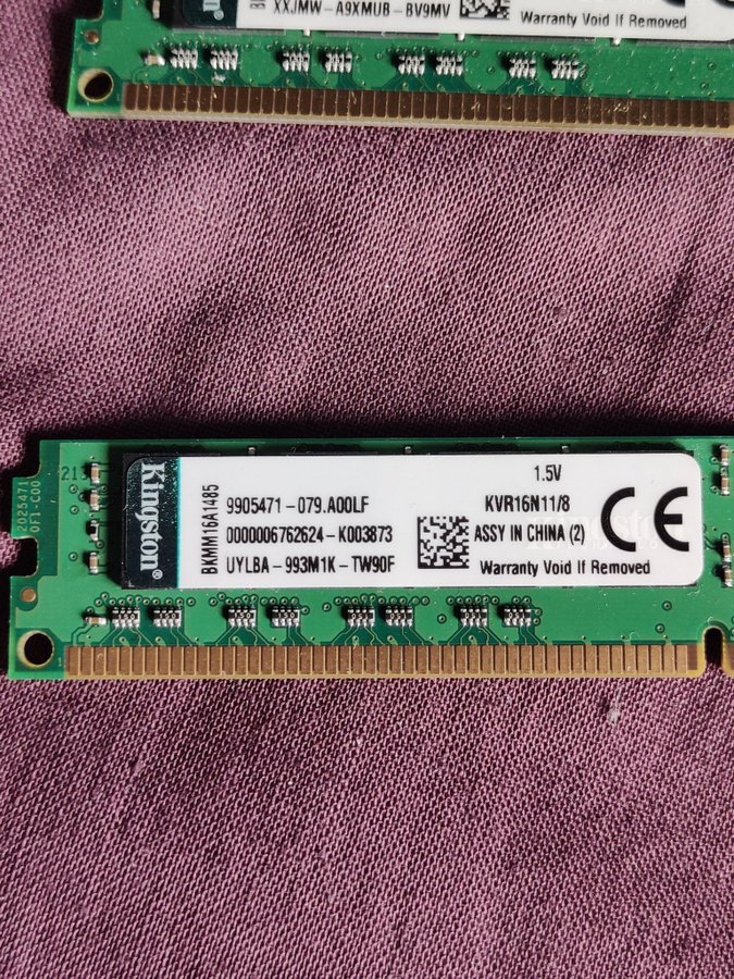 16 GB Kingston DDR3 DRAM 1600MHz