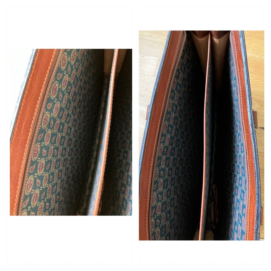 Läderportfölj portfölj skinnportfölj Made in Italy Italienskt läder datorväska