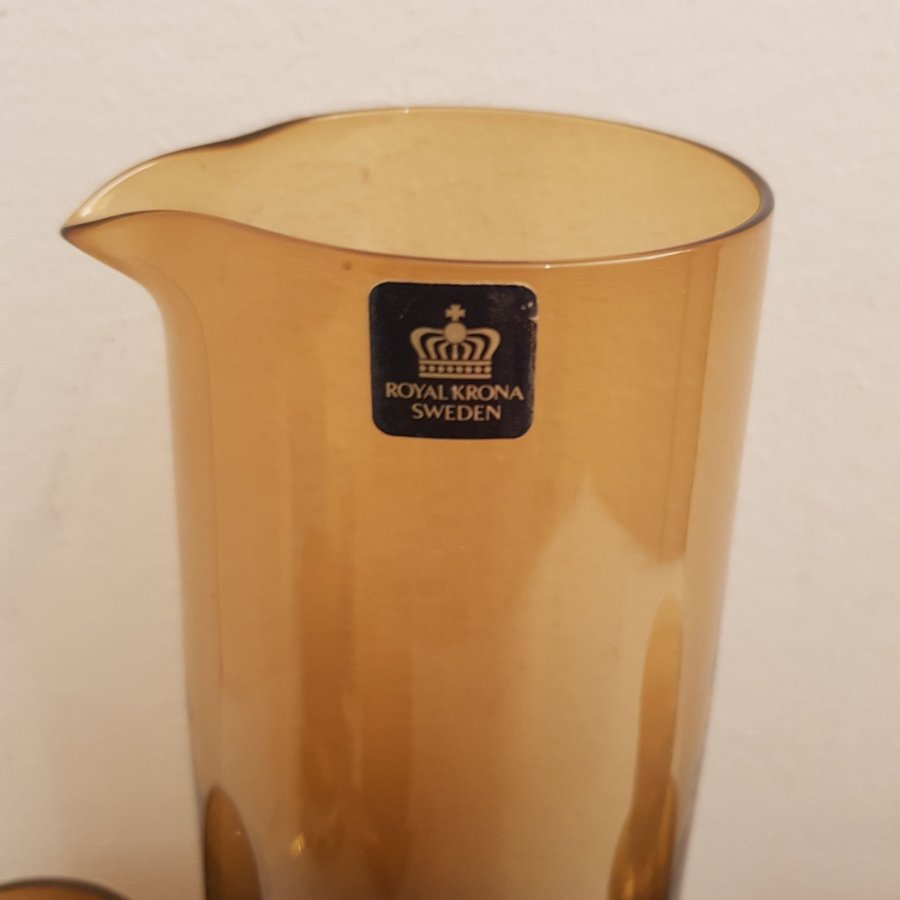 WHISKYGLAS / DRINKGLAS 7 dlr samt TILLBRINGARE Royal Crona