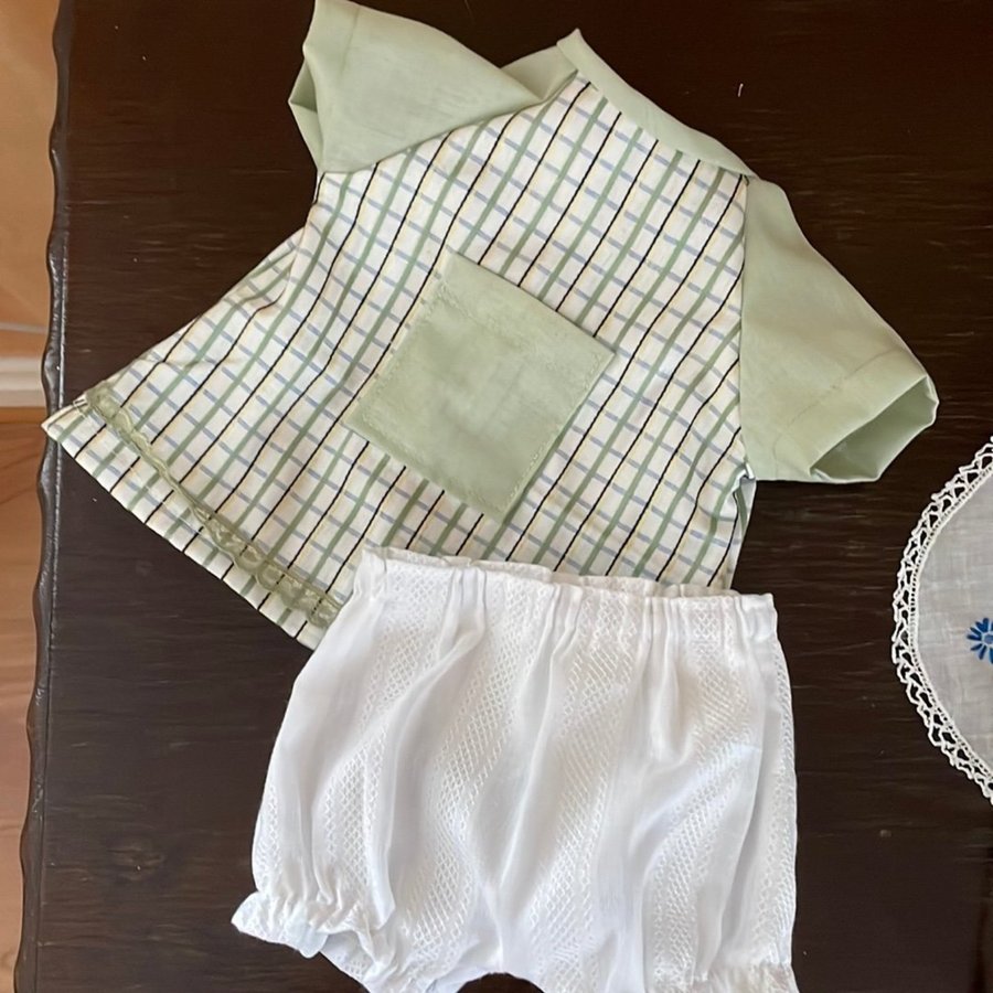 Nysydd klänning  byxa/trosa - till docka ca 40-45 cm ex Baby born