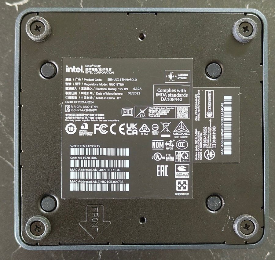 Intel NUC i5-1145G7 inkl SSD  RAM