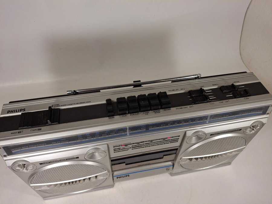 PHILIPS Kassettbandspelare Radio Ghetto blaster bergsprängare boombox retro