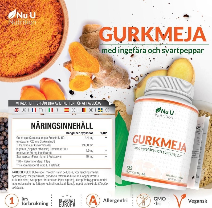 10 st Kosttillskott gurkmeja curcumin supplement Passa på att fynda!!