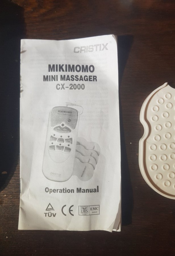 Ny/Oanvänd Vintage Minimassage Apparat "MIKIMOMO" Med Instruktionsbok -engelska