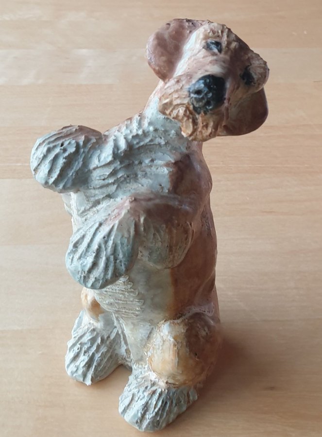 Hund stengods figur skulptur JIE sweden Russel Cesky Terrier