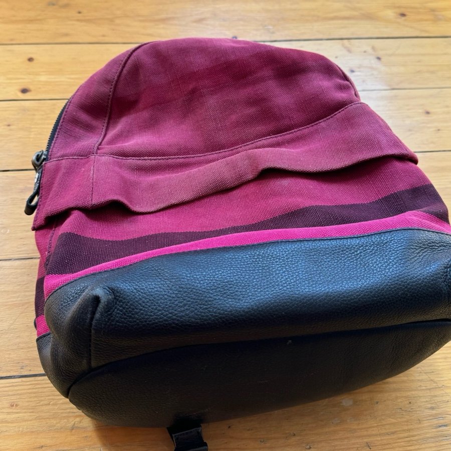 Burberry - Overdyed Canvas Check Backpack Plum