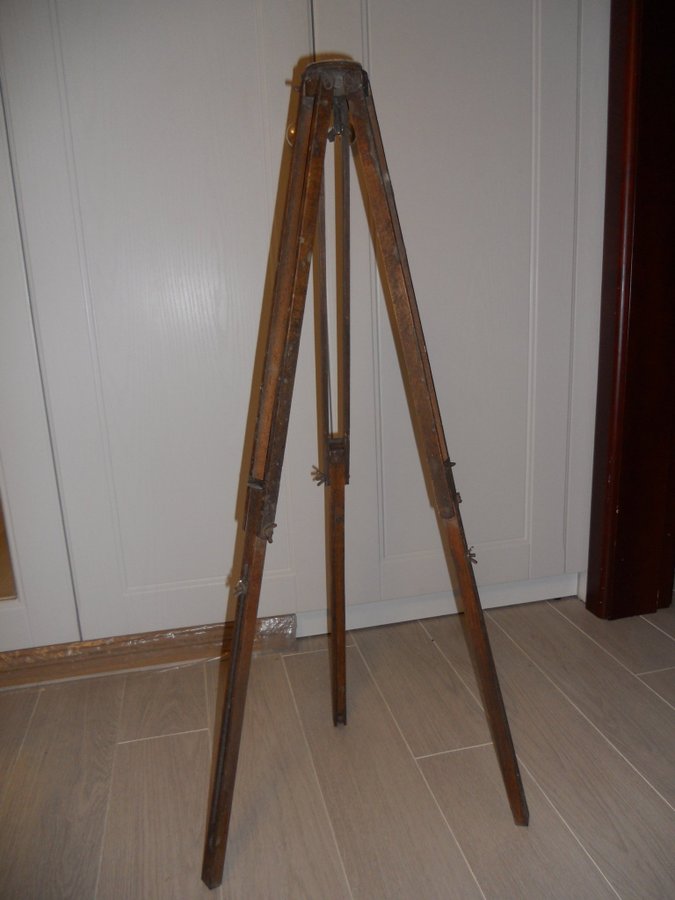 Vintage wooden tripod for the camera Antiques