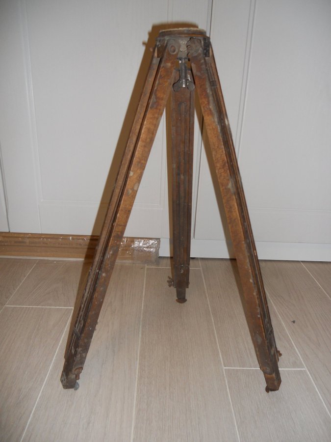 Vintage wooden tripod for the camera Antiques