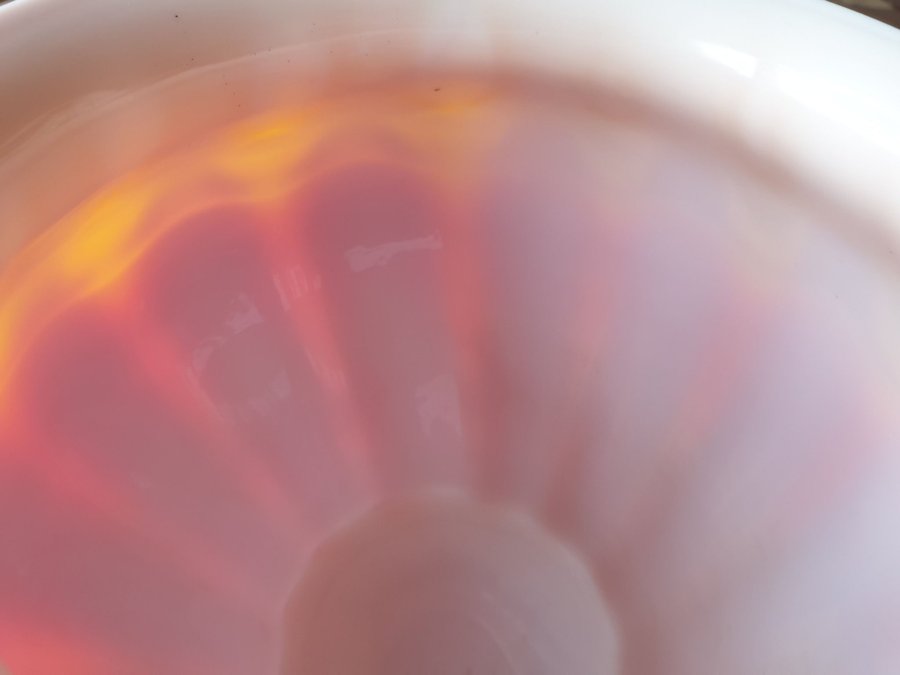 Elme glasbruk Stor fin orange glas urna ytterfoder vas retro