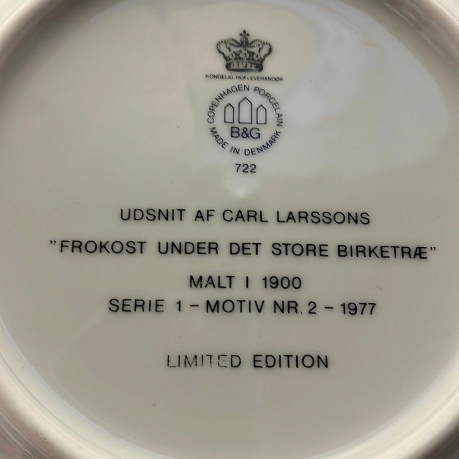 BG Danmark Carl Larsson Limited Edition